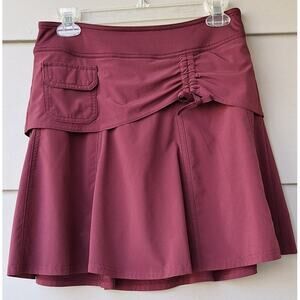 ATHLETA Tennis Mini Skorts Skirt Maroon Burgundy Red Size 2 Athleisure Active